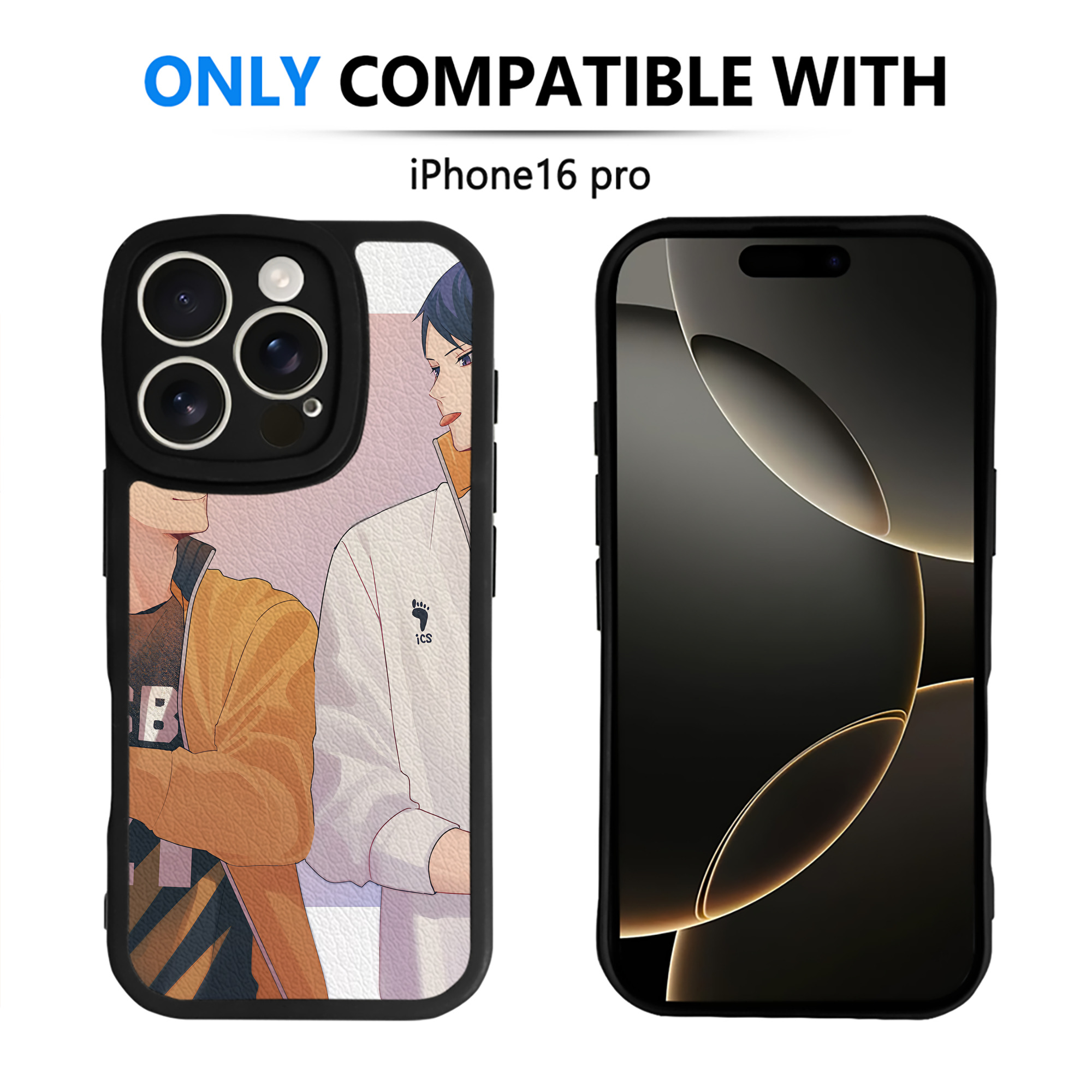 （画像用） ハイキュー!! Haikyu!! 【iPhone 16シリーズ対応】シリコンスマホケース（レザー調） 材質：シリコン